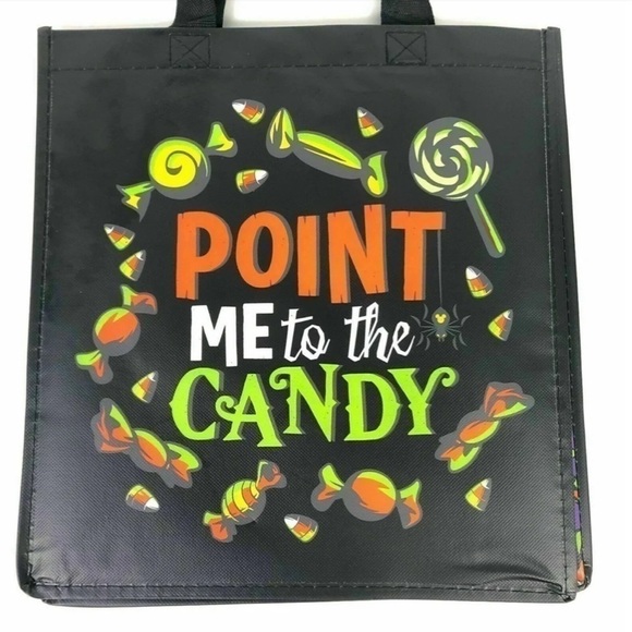 NWT 2019 Disney Parks Halloween Mickey Tote Reusable Bag Point Me To The Candy - Picture 5 of 7
